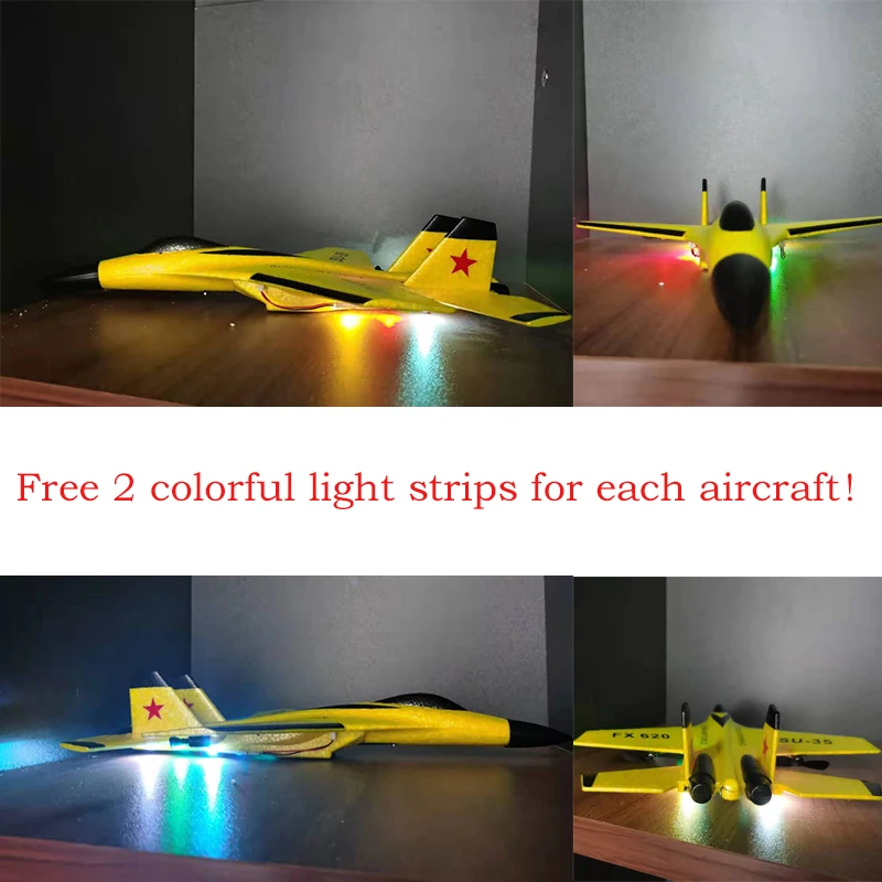 2.4G Glider RC drone SU35 Fixed wing airplane Hand Throwing foam dron Electric Remote Control Outdoor Plane toys for boys F22 | Игрушки и