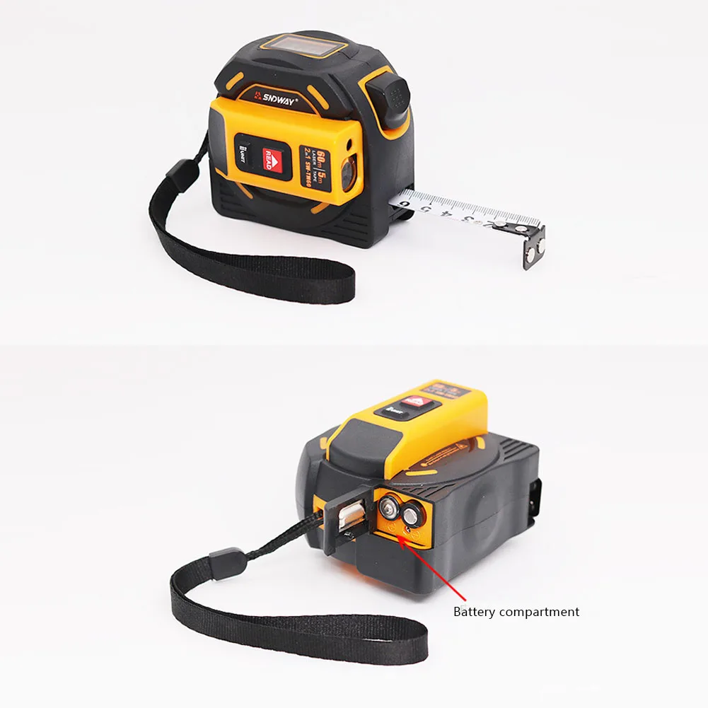 

40m/60m Laser Distance Meter Rangefinder Distance Measure Tape Laser Meter Self-Locking Hand Tester Tool Device Range Finder