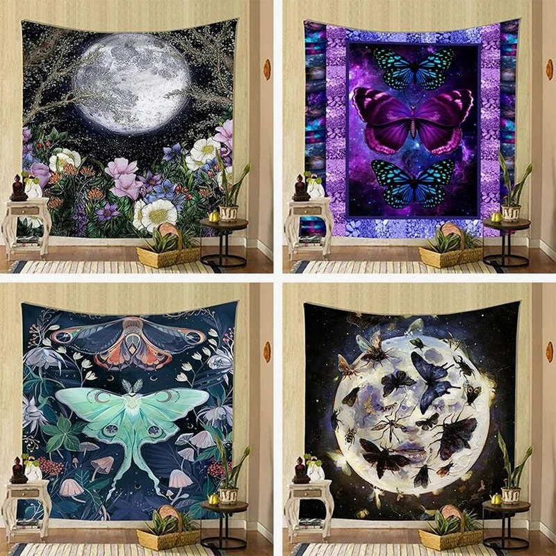 

India Mandala Tapestry Wall Hanging Sun Moon Tarot Wall Tapestry Wall Carpet Psychedelic Tapiz Witchcraft Wall Cloth Tapestries