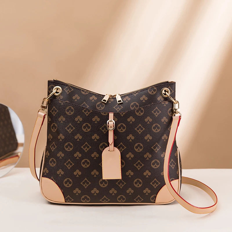 

Luxury New Style Printing Large Capacity Bucket Bag Fashion PU Messenger Bag Female Shoulder Bag