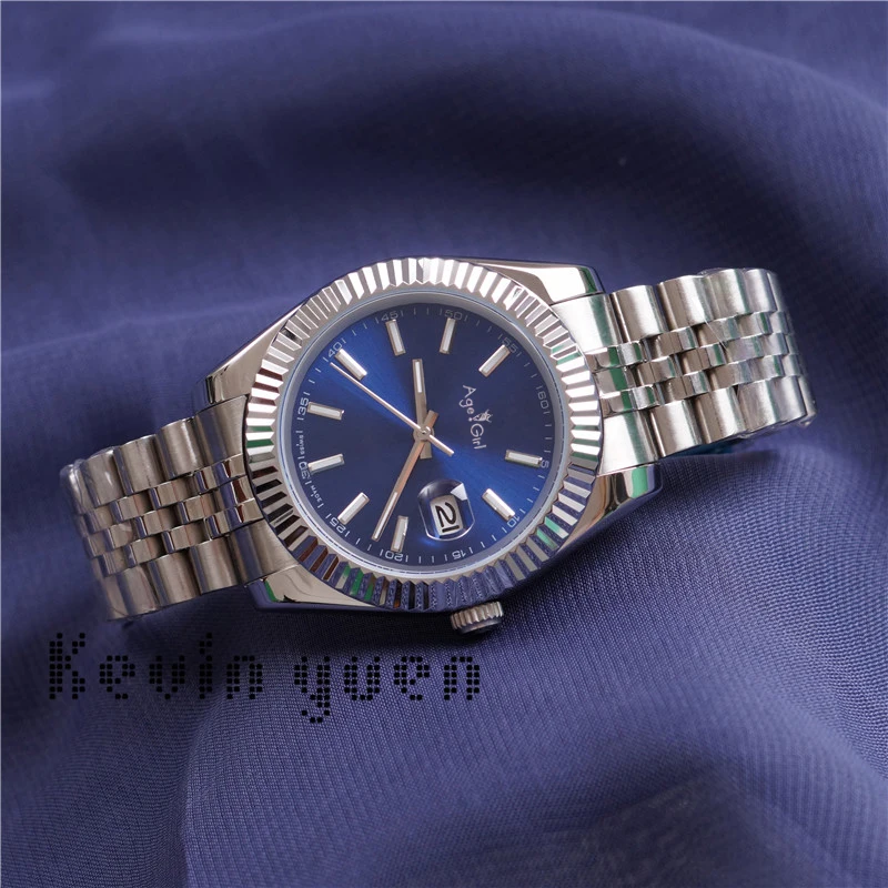 Лучшие новые 41 мм Datejust стальные синие часы Мужские механические Автоматические часы люксовый бренд Бизнес Мода President Desinger часы