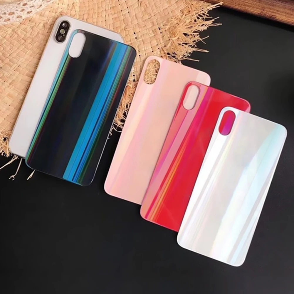 Лазерная Аврора задняя пленка для iPhone 7 8 Plus X XS 11 Pro MAX XR Закаленное стекло