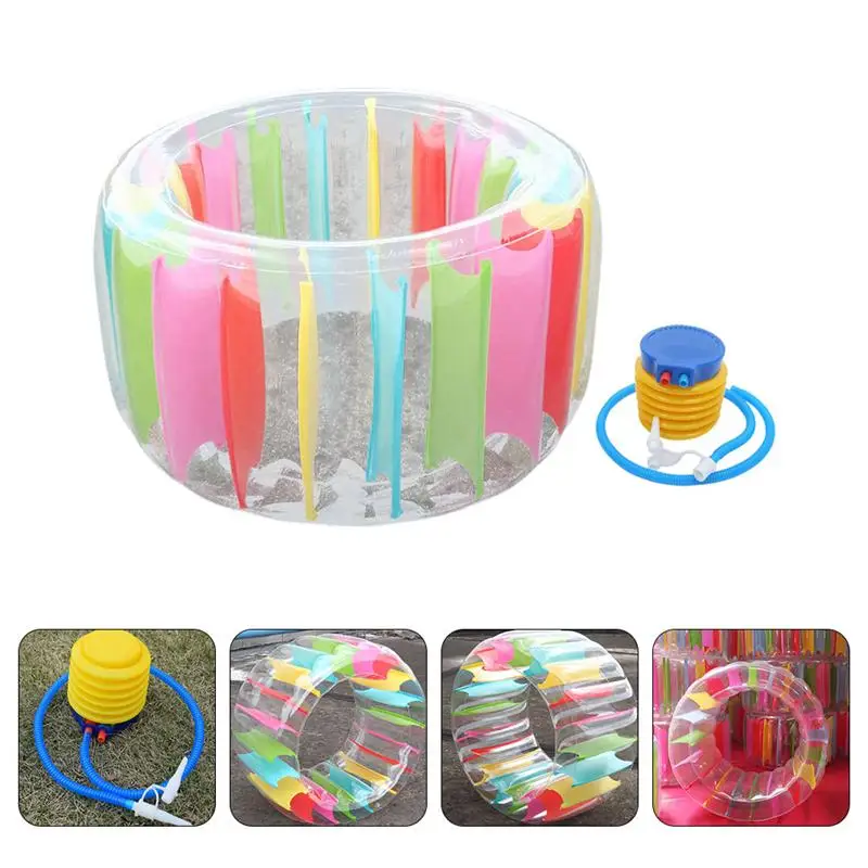 

1Pc Inflatable Water Wheel Roller Floating Toy Crawling Roller with Air Pump