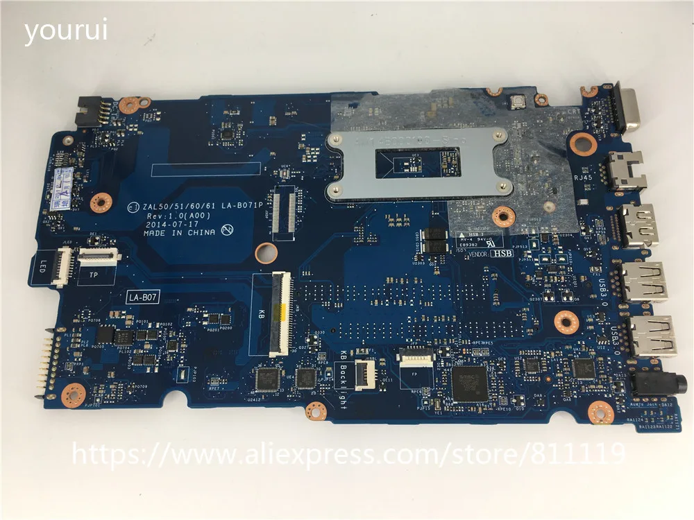 Материнская плата yourui для Dell Latitude 3450 3550 б/у с процессором i5-5200u LA-B071P | Компьютеры и