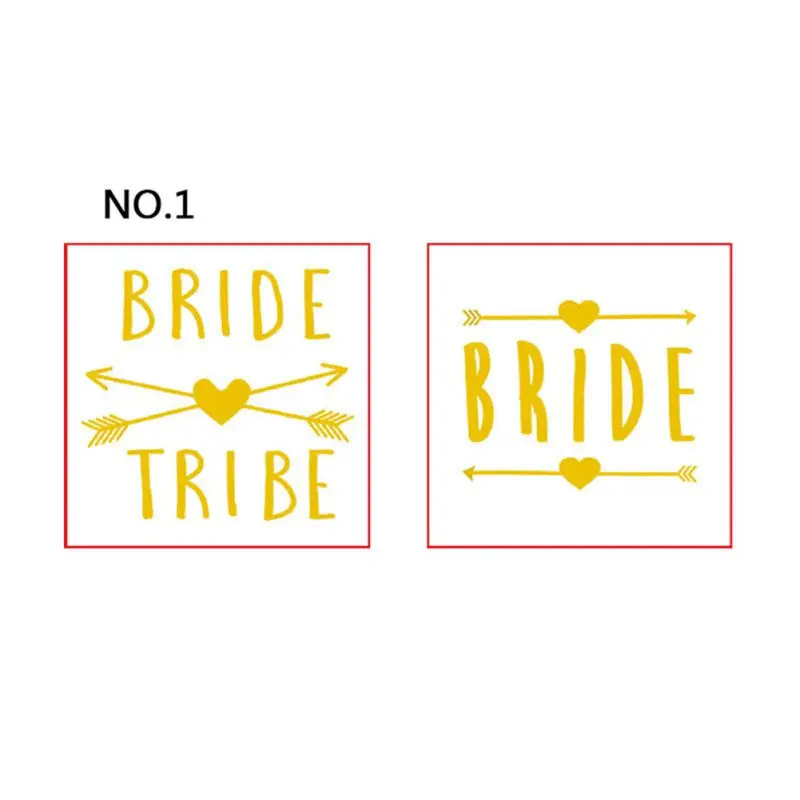 12 шт./компл. горячего тиснения наклейки для временных татуировок невесты в