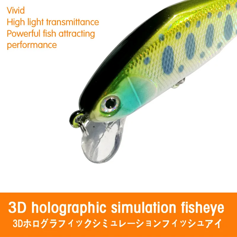 

1 PCS Sinking Minnow Fishing Lure 55mm 4.5g Lures for Fishing Accessories Pike Lures for the Bass Half Water Lure Box Sports