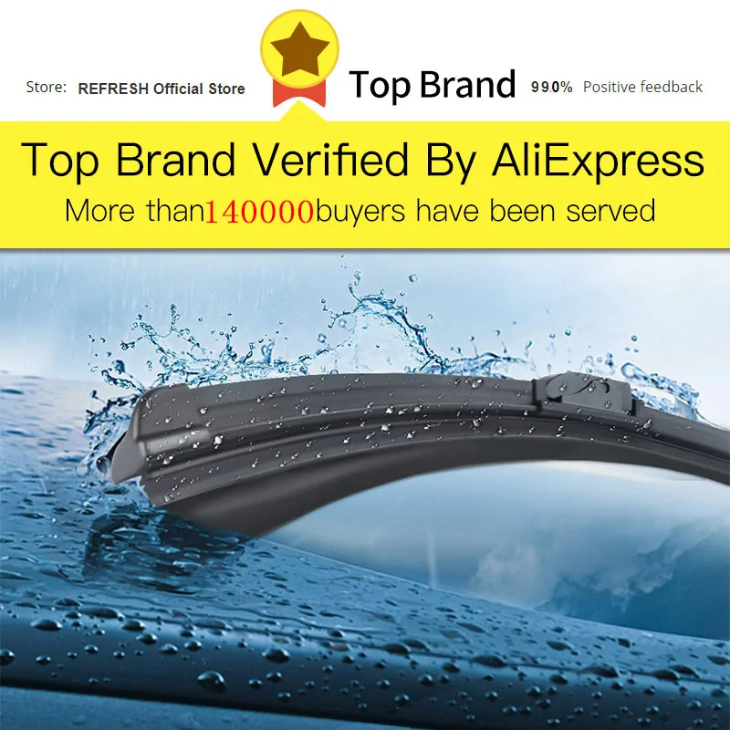 REFRESH Гибридный Щетки стеклоочистителя для Hyundai Matrix Fit Hook Arms 2001 2002 2003 2004 2005 2006 2007 2008