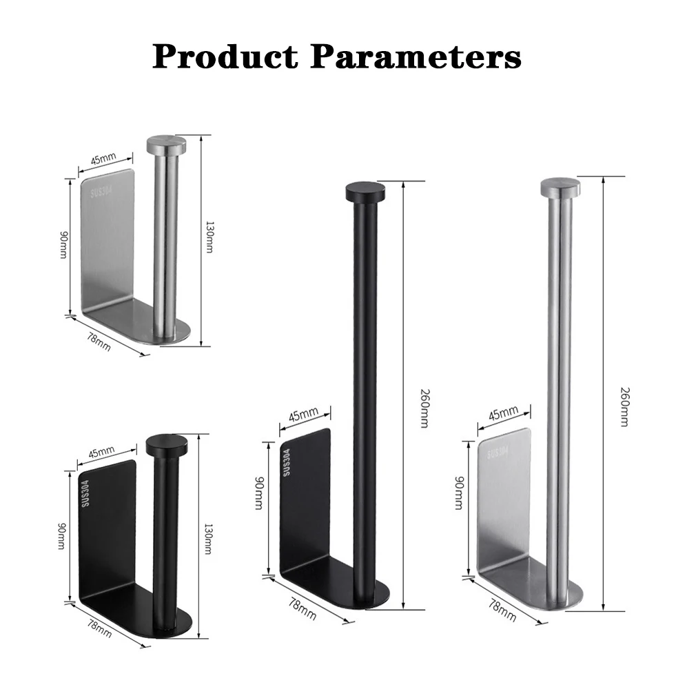 Настенный держатель для бумажных полотенец из нержавеющей стали|Держатели