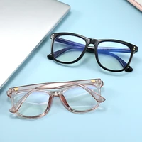 2021 new women eyeglasses anti blue light fashion spuare plastic optics glasses classic men computer myopia eye glasses frame