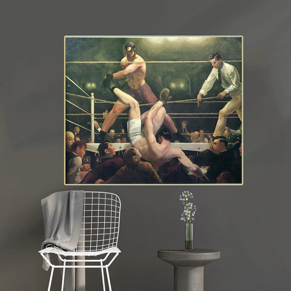 Цитон Джордж сильфон demдемпси и фирпо Canvas холст искусство живопись маслом бокс