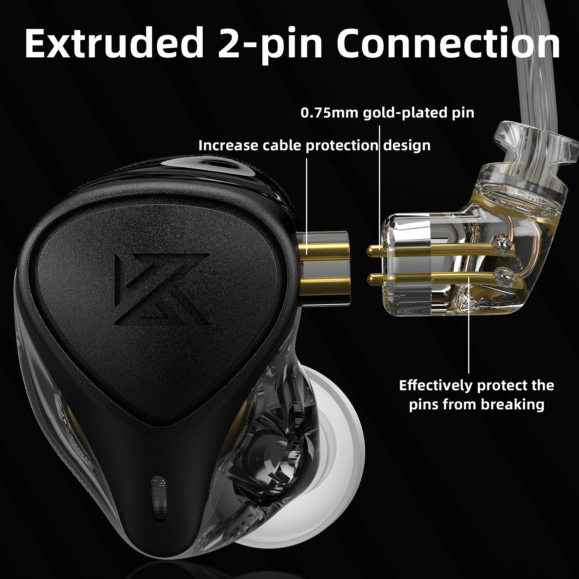 Внутриканальные наушники KZ x Crinacle CRN(ZEX Pro) гарнитура HIFI Электростатическая