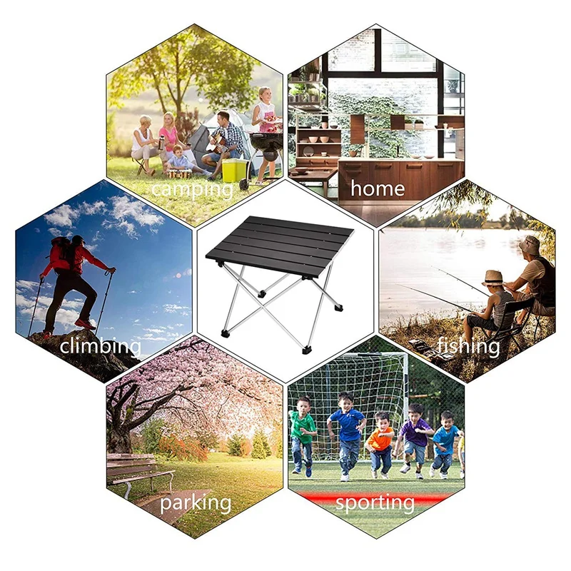 Портативный складной стол для кемпинга алюминиевый настольный подходит пикника