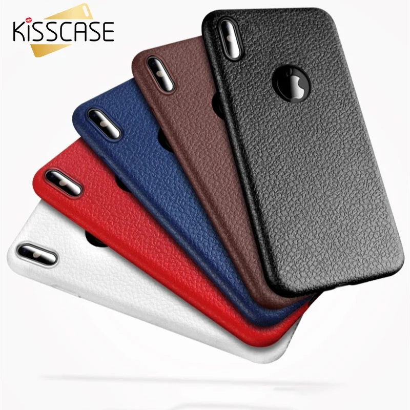 KISSCASE кожа чехол для iPhone 6 S 7 8 Plus X XS Max XR ультра тонкий телефонные чехлы мягкий из