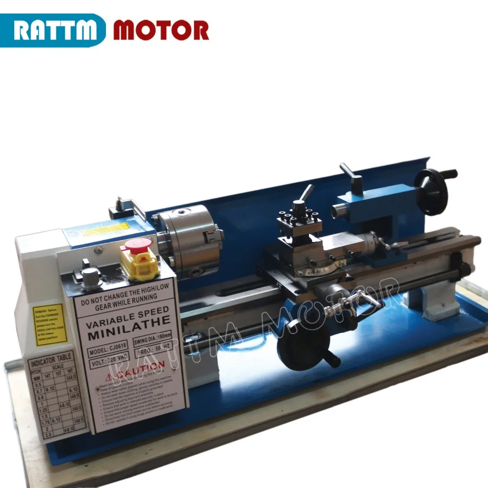 Мини токарный станок 0618 550 Вт 7 дюймов x 14 настольный деревообрабатывающий с