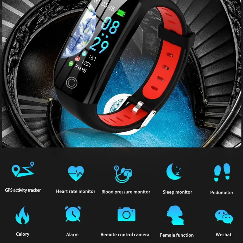 

Hot F21 Smart Bracelet Fitness Heart Rate Monitor Activity Tracker Health Wristband Pedometer Smartband Watch For Android IOS