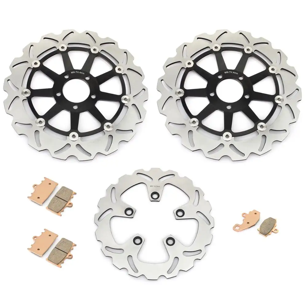 Передние и задние тормозные диски BIKINGBOY роторы + колодки для Kawasaki ZX9R Ninja ZX-9R 94 95 ZX900B