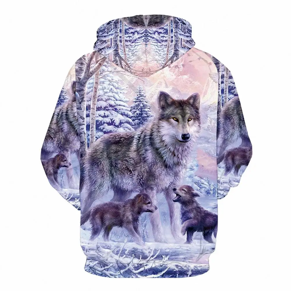 Визуальный взрыв волк толстовки с принтом Мужские 3D брендовые модные спортивные