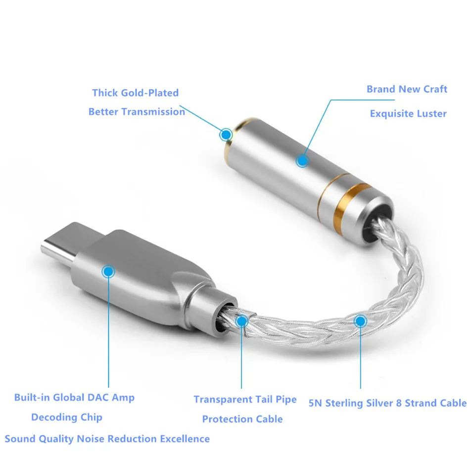 Переходник с USB Type-C на 2 5/3 5/4 4 мм C 5 кабель типа 3 Женский Разъем для наушников