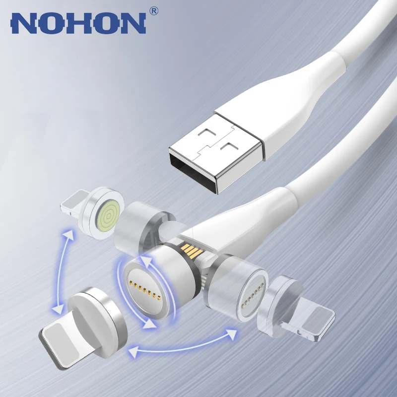 NOHON Магнитный USB кабель для быстрой зарядки iPhone Type C Micro 3A магнитное зарядное