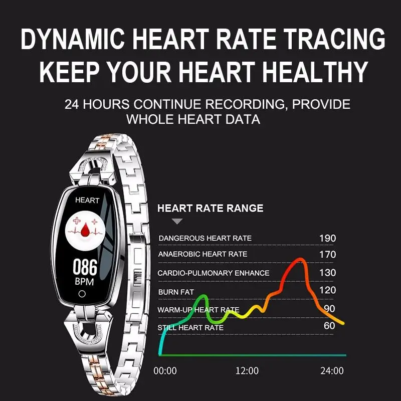 

4.0 Bluetooth Smart Bracelet Step Counter Calorie Remote Information Reminder Continuous Heart Rate Monitoring Bracelet