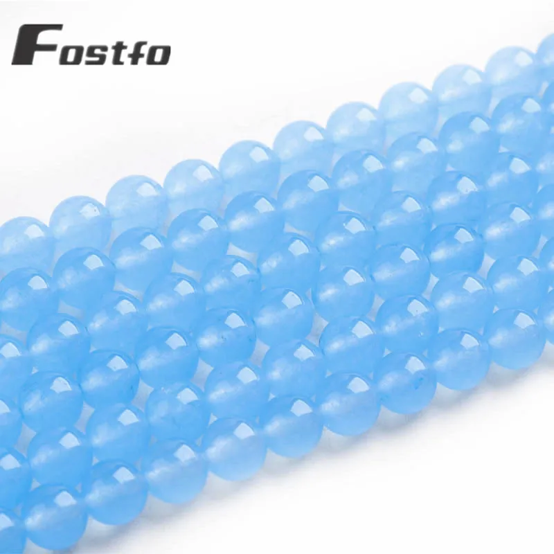 

Natural Stone Fresh Blue Chalcedony Beads For Jewelry Making DIY Bracelets Necklace Accessories 15" Strands 4/6/8/10/12mm