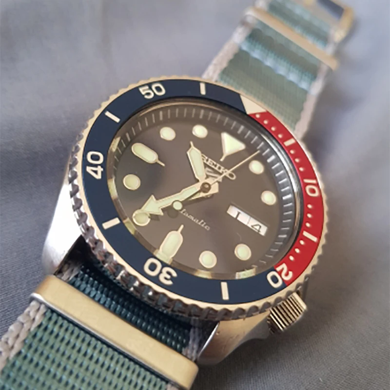 Ремешок для часов Премиум Качества 20 мм 22 ремешок James Bond черный/серый Nato