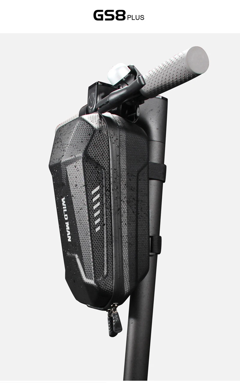 WILD MAN Rainproof Multifunctional Folding Bike Bag Bicycle Handlebar Bag Panniers EVA Hard Shell Front Cycling Bag Accessories