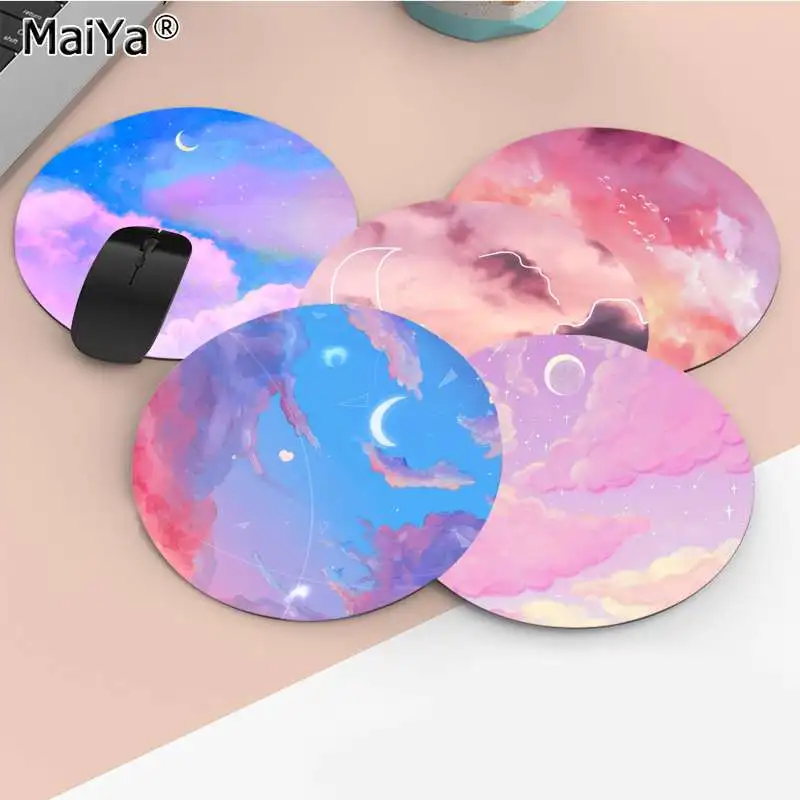 

MaiYa In Stocked Sweet sky pink Cloud Durable Rubber Mouse Mat Pad Anti-Slip Laptop PC Mice Pad Mat gaming Mousepad