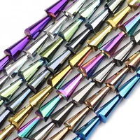 jhnby tower shape austrian crystal beads conical spire loose beads glass 612mm 48pcs jewelry bracelet making accessories diy