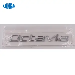 3D наклейка на автомобиль 1ZD853687F для Skoda Octavia, наклейка Rapid с логотипом на заднюю панель ABS, хромированная эмблема