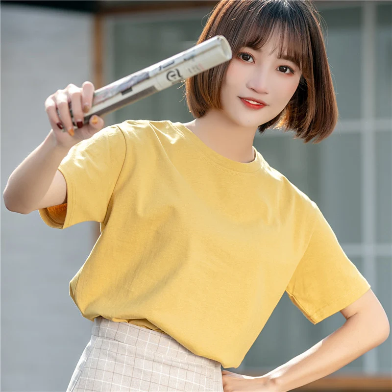 

Summer 2020 mint short sleeve t shirt Women Top Garment