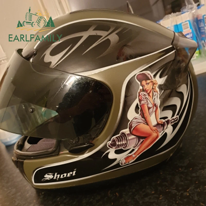 EARLFAMILY, 13 см x 10 см, Свеча зажигания, булавка, для девочек, наклейка, сексуальная, мультяшная, графическая, забавные, автомобильные наклейки, мотоциклетные, автомобильные наклейки, аксессуары