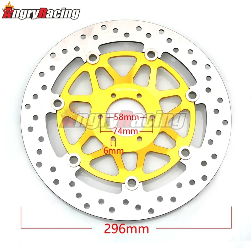 Передние тормозные диски 296 мм для Honda CBR 400 RR CBR400 NC23 NC29 RVF NC35 VFR VFR400 NC30 600 F 900 VTR 1000 |