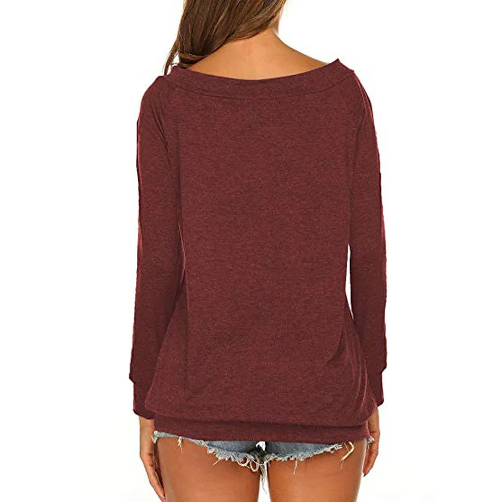 Женские топы и блузки осенне зимняя блуза с длинными рукавами женская вырезом