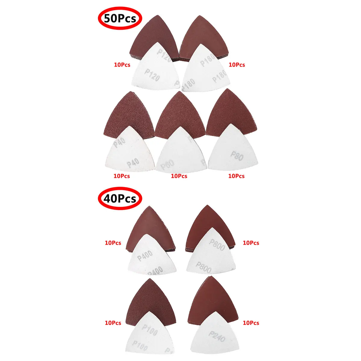 40/50 треугольные абразивные диски бумага оксид алюминия песок 40/60/80/120/180