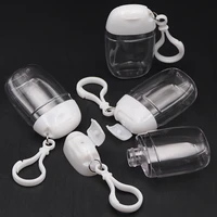 30ml travel refillable empty transparent bottle portable spray bottle separate bottling with key ring hook alcohol containers