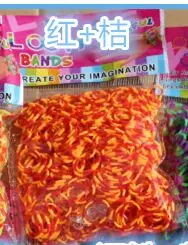 orange red 600pcs Новые популярные леопардовые ткацкие браслеты Оранжевые радужные тканые резиновые браслеты детские развивающие игрушки - Цвет: orange red 600pcs