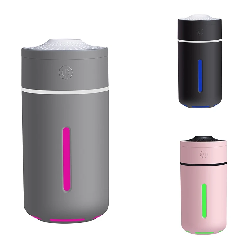 

230Ml Portable Humidifier, Car Humidifier with 7 Color LED Night Light and Built-in Battery,Cool Mist Humidifier