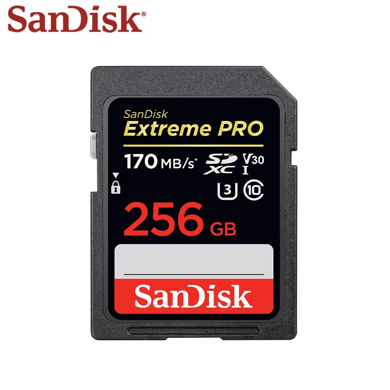 

SANDISK EXTREME PRO UHS-I SD Cards 256GB 128GB 64GB SDXC 170MB/s Flash Memory Card 32GB SDHC 95MB/s C10 V30 4K for Camera/DV/SLR