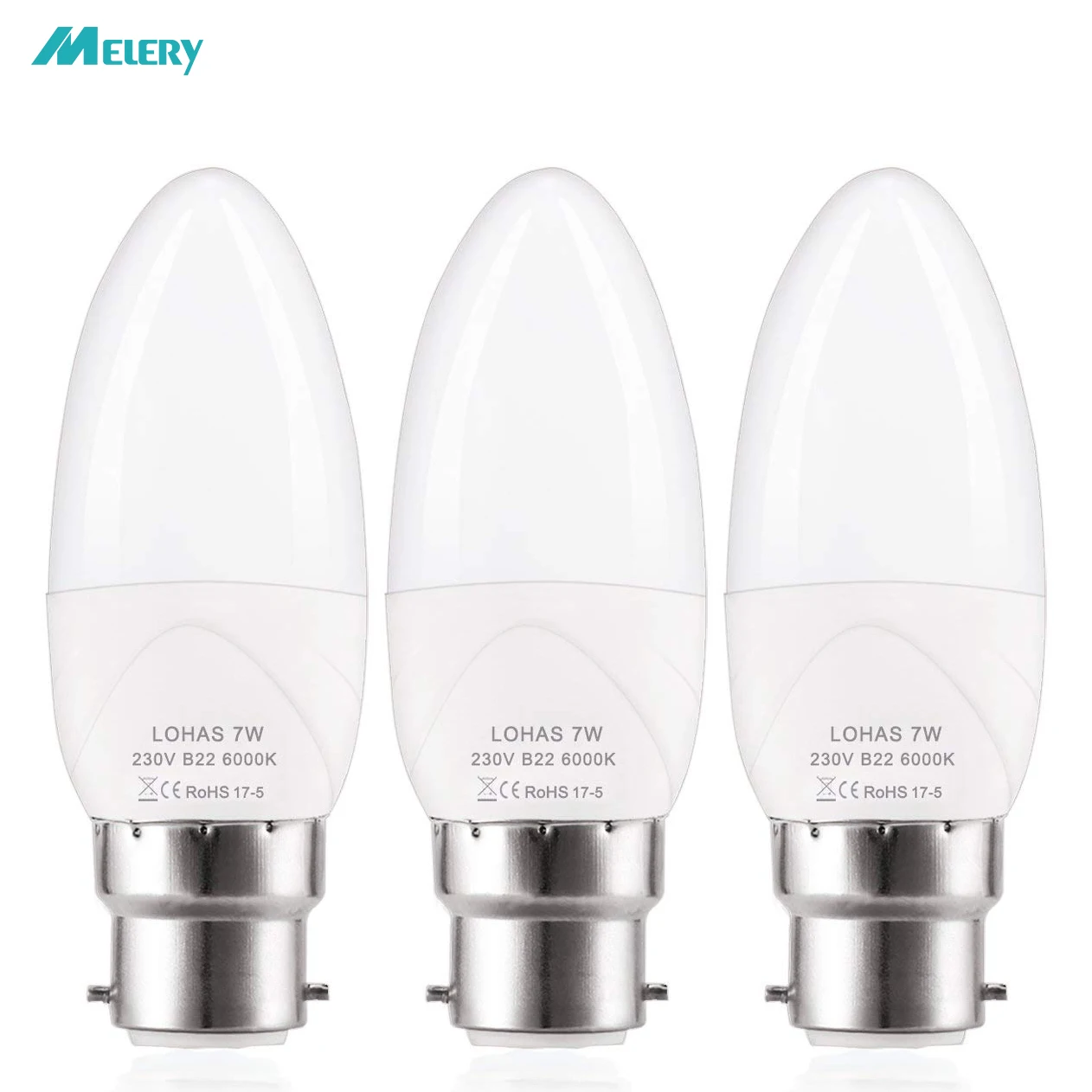 Светодиодная лампа в виде свечи B22 7 Вт штыковая настольная 70 эквивалент теплого