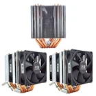 Кулер для процессора SNOWMAN, кулер для ЦП с 6 тепловыми трубками, 4 Pin, PWM, RGB, ПК, тихий, Intel LGA 2011, 775, 1200, 1150, 1151, X79X99, AMD, AM3, AM4, кулер для охлаждения процессора