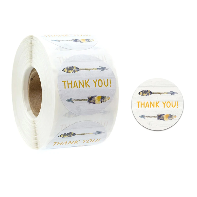 

Цветы спасибо бумажные наклейки для свадебной и вечерние этикетки для печати бизнес упаковочная этикетка стикер для канцелярских товаров