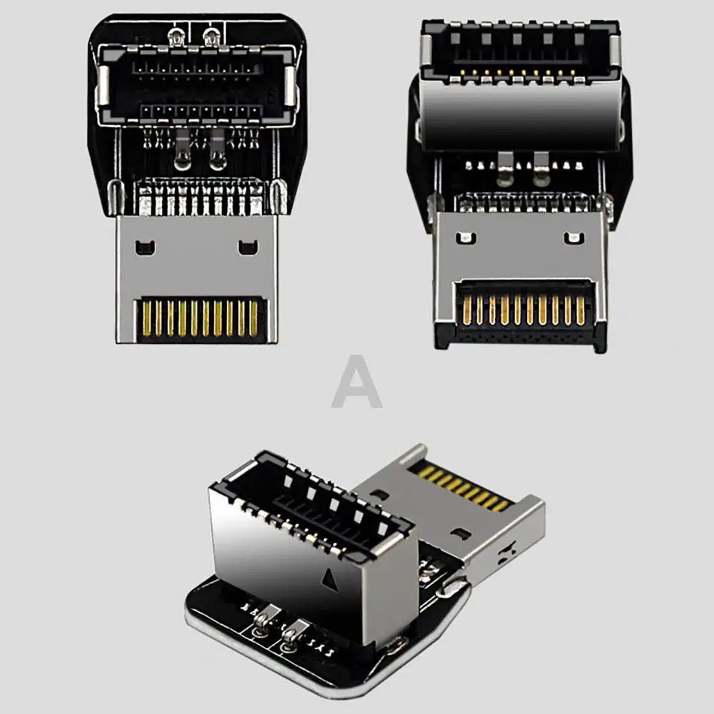 

Practical USB3.1 Type-E 90 Degree Angled Rust-proof Connector Driver-free Stable Transmission Motherboard Header