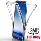 Модный прозрачный чехол 360 градусов из ТПУ для Huawei P30 Pro lite Mate 20 Pro Y5 Y6 Y7 Y9 2019 Honor 8A 8S 8C, мягкий чехол на весь корпус