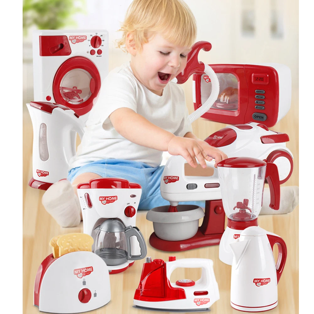 

Simulation Household Appliances Toys Pretend Play Kitchen Coffee Machine Blender Kettle Sets Children Housework Game Toys Gifts