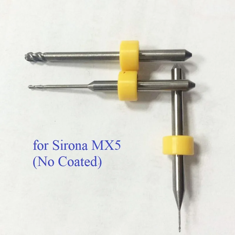 3 шт. керамические фрезерные буры из карбида Sirona Inlab Cerec стоматологические Cad Cam металлические фрезерные боры без покрытия циркониевые фрезер...