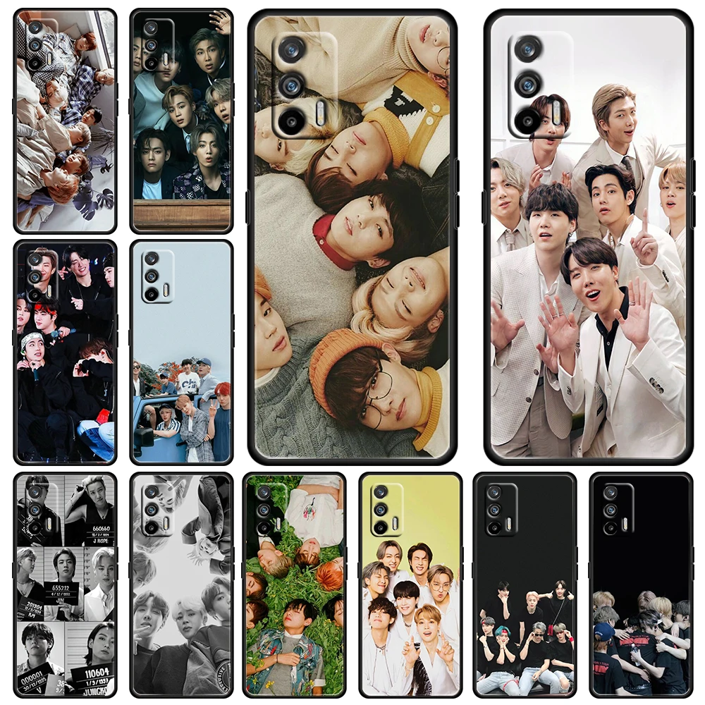 

Dance group kpop boy For OPPO Realme GT Explorer Master Neo Flash Edition C21 C20 C15 C11 C3 Soft Black Phone Case