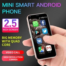 Super Mini SOYES XS11 SmartPhone 1GB RAM 8GB ROM 2.5 Inch MT6580A Quad Core Android 6.0 1000mAh 2.0MP Small Pocket Mobile phone