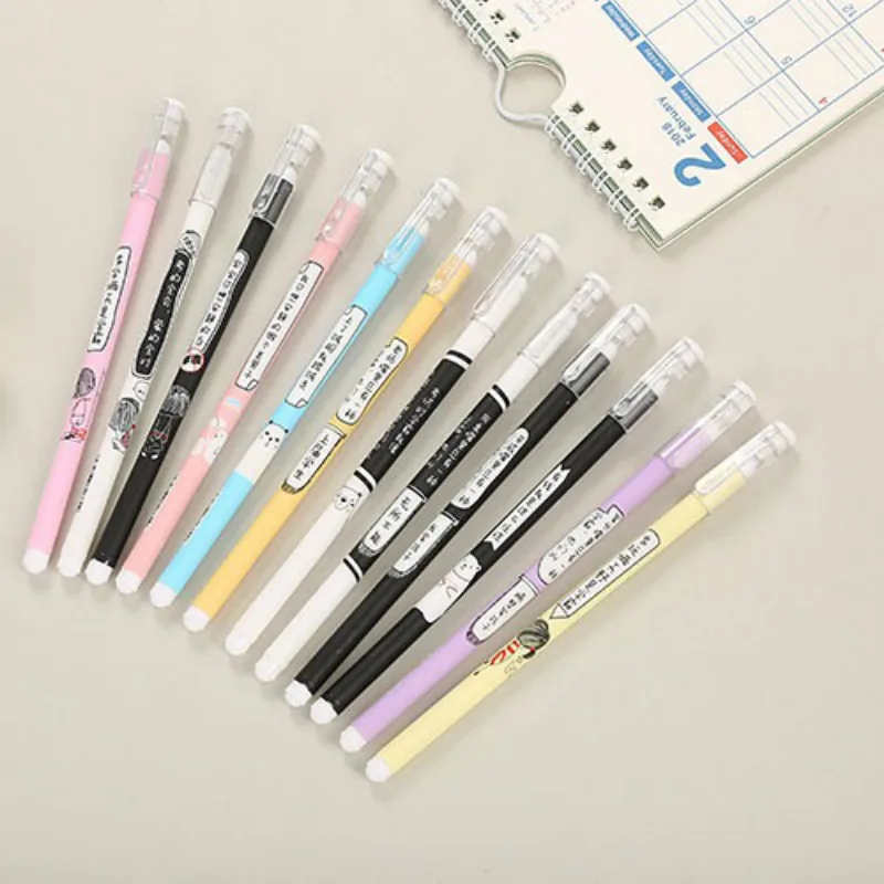 30 Pcs Creative Popular Words Student Gel Pens Set Cute Cartoon Learning Stationery Cool Office Supplies Stationery Wholesale