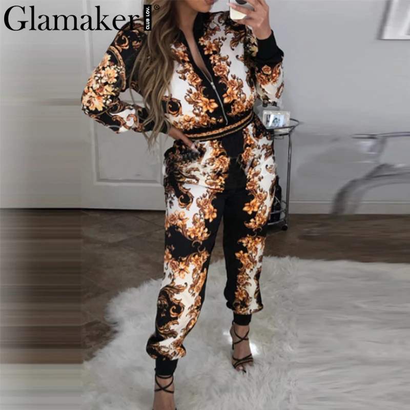 Женский комбинезон с длинным рукавом Glamaker элегантный облегающий клубный на